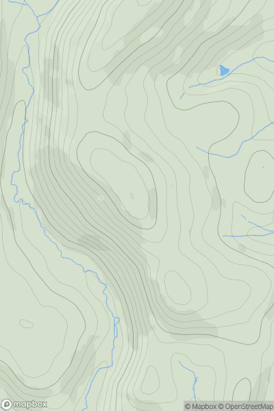 Thumbnail image for Ciliau [South-West Wales] [SN951542] showing contour plot for surrounding peak